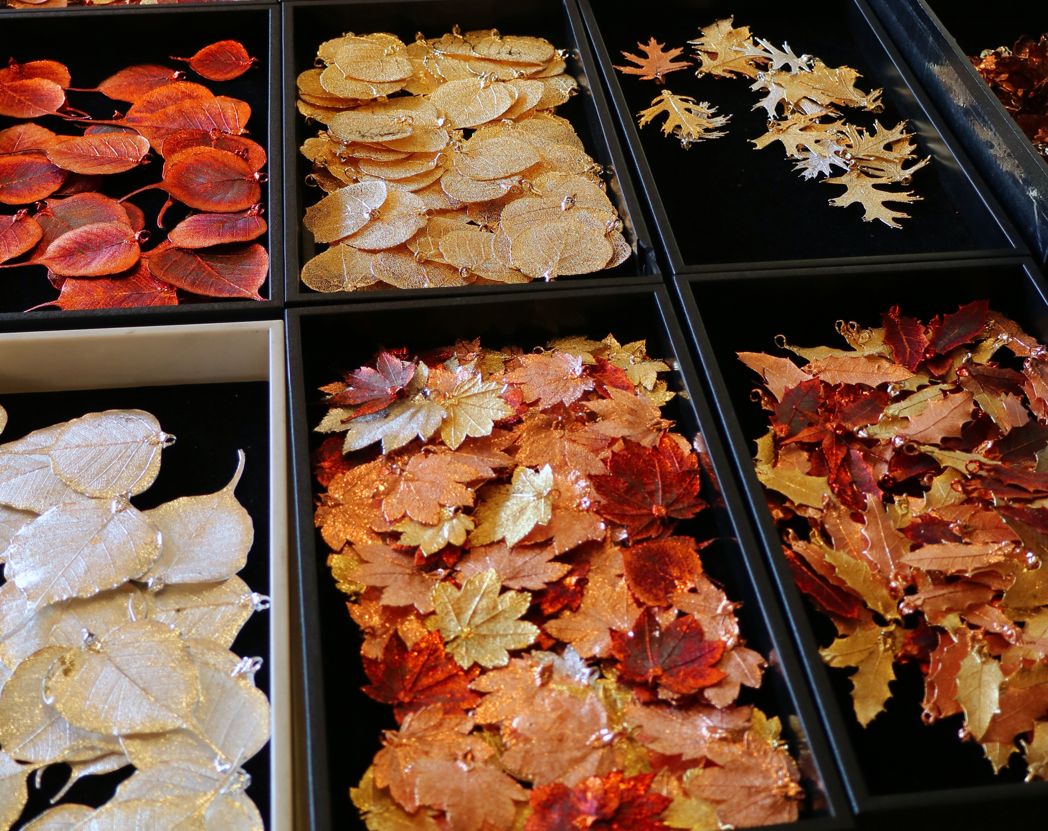 Gold and Copper Dipped Leaves by Goddess
